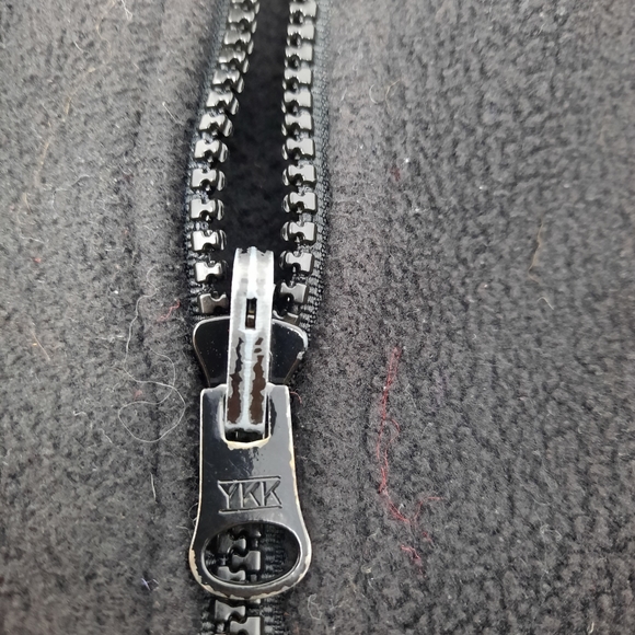 Men's Columbia Black Fleece Zip Up Jacket Medium - Picture 4 of 6